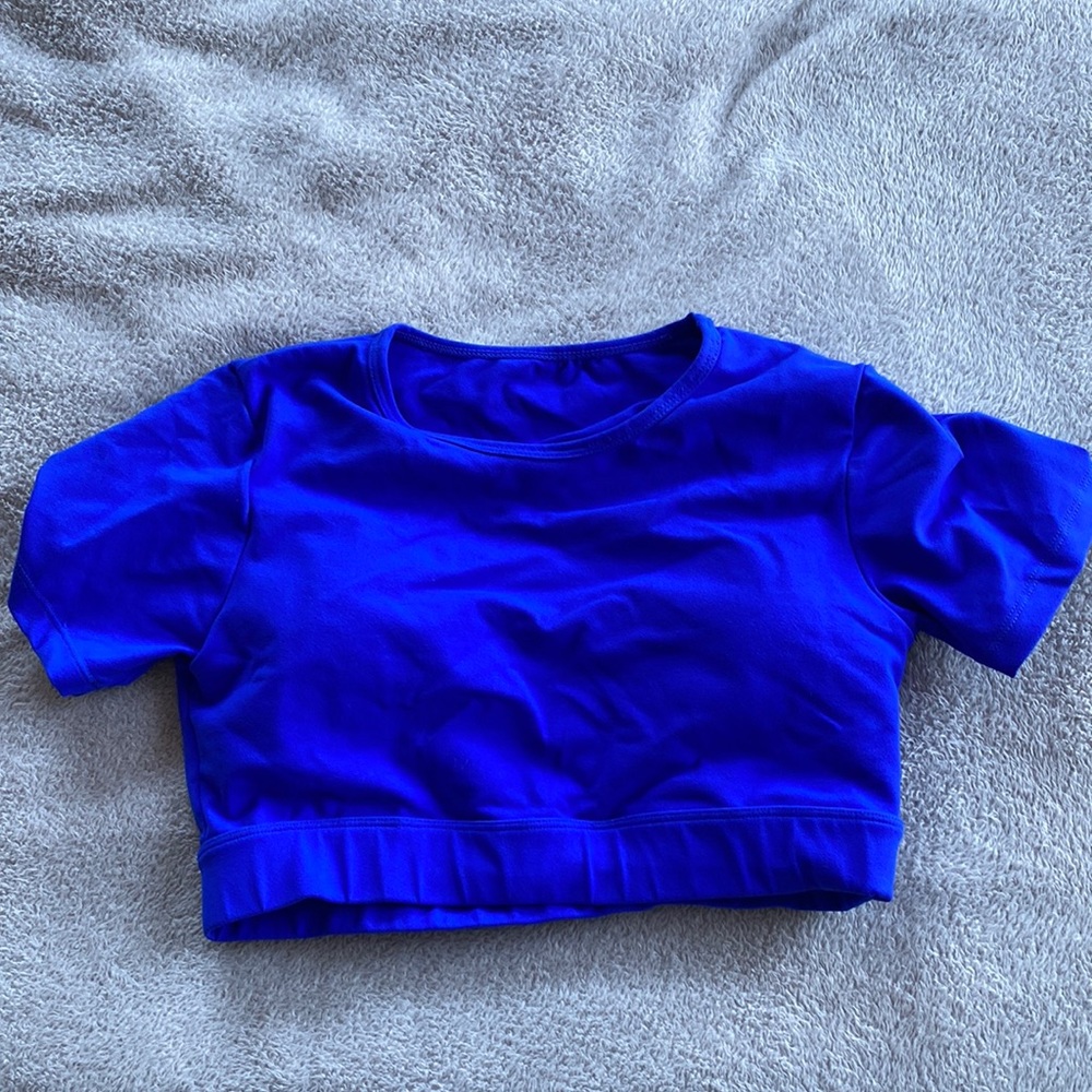 Royal blue NVGTN open back top